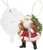 Caspari Die-Cut Gift Tags, Lynn Haney Santa - 2 Packs (TAG9663)