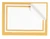 Caspari Self-Adhesive Labels, Gold Border Stripe (LTAG009)