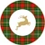 Caspari Round Paper Dinner Plates, Reindeer Tartan Red - 2 Packs (18630DP)