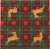 Caspari Paper Beverage Napkins, Reindeer Tartan Red - 2 Packs (18630C)