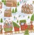 Caspari Recycled Paper Beverage Napkins, Gingerbread Village - 2 Packs (15471EC)