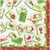 Caspari Paper Beverage Napkins, Christmas Mahjong - 2 Packs (19310C)
