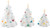 Department 56 Village Accessories, Snowdream Flocked Trees 3-Piece Figurine Set (6018404)