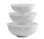 Gourmac Nesting Prep Bowls With Lids, Set of 3, White (3580WH)