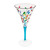 Gage Tree of Life Trumpet Wine Glass, Light Blue Stem
