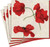 Caspari Paper Luncheon Napkins, Dancing Poppies - 2 Packs (10340L)