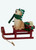 Byers Choice Animal, Dog On Sled (613S)