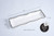 Pampa Bay Salerno Rectangle Serving Tray, White & Silver (CER-2109-W)