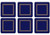 Pimpernel Coasters, Classic Midnight Blue - Set of 6
