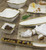 Pampa Bay Salerno Square Snack Bowl, White & Gold (CER-2251-WG)