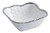 Pampa Bay Salerno Square Salad Bowl, White & Silver (CER-2252-W)