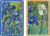 Caspari Large Type Bridge Playing Cards, Van Gogh Irises - Set of 2 Decks (PC131J)