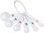 Fox Run 6-Piece Plastic Measuring Spoon Set White (4826)