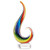 Badash Murano Style Rainbow Note Centerpiece, 16"