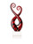Badash Pietro Murano Style Art Glass Black & Red Centerpiece