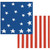Caspari Paper Beverage Napkins, Stars and Stripes - 2 Packs (7920C)