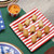 Caspari Square Paper Dinner Plates, Red and White Stripes - 2 Packs (7920DP)