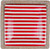 Caspari Square Paper Dinner Plates, Red and White Stripes - 2 Packs (7920DP)