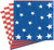 Caspari Paper Luncheon Napkins, Stars and Stripes - 2 Packs (7920L)
