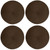 TAG Round Woven Placemats, Chocolate - Set of 4 (555053)