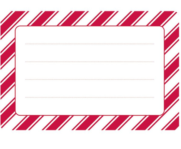 The Gift Wrap Company Gift Labels, Candy Cane Stripes