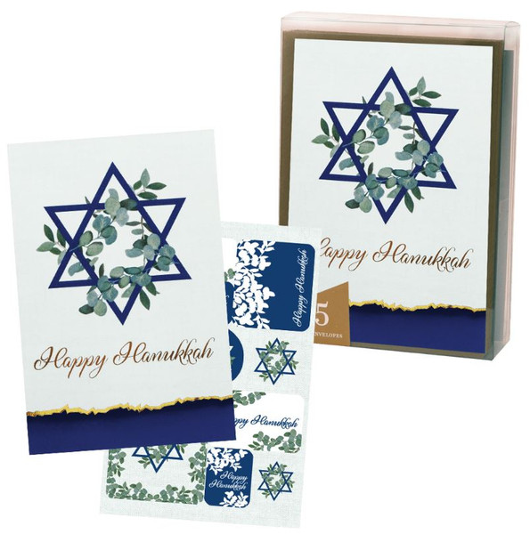 The Gift Wrap Company Boxed Hanukkah Cards, Hanukkah Greenery
