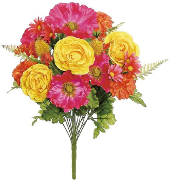 Select Artificials Pink/Yellow Flowers Bouquet (4188-HPY)