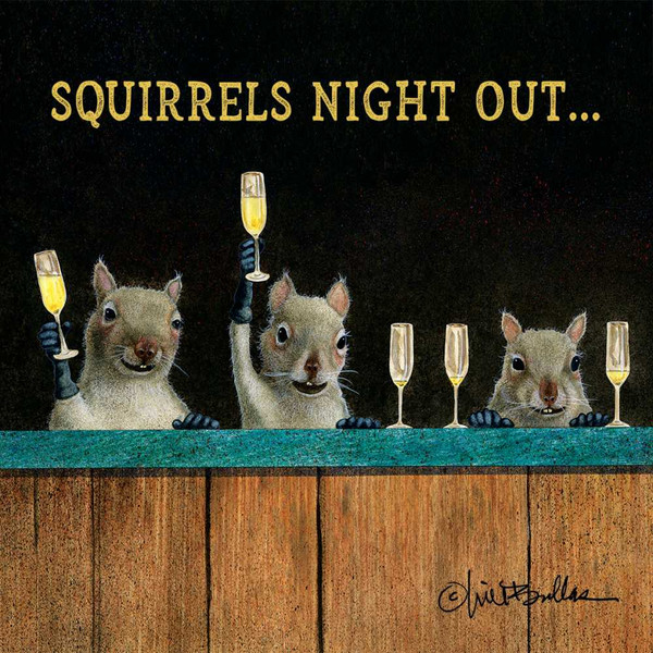 Paperproducts Design Beverage Napkins, Squirrels Night Out, 2 Pack (1253341)