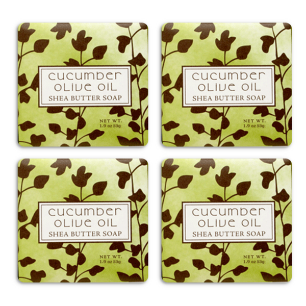 Greenwich Bay 1.9oz Soap, Cucumber Olive Oil, Set of 4 (R5H002)