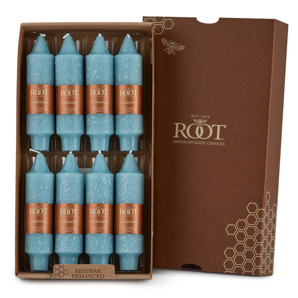 Root Timberline Collenette Candles 5", Sky - Box of 8 (595276)