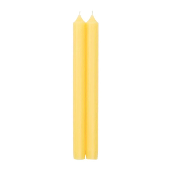 Caspari 10" Straight Taper Candles, Yellow - Set of 2 (CA62.2)