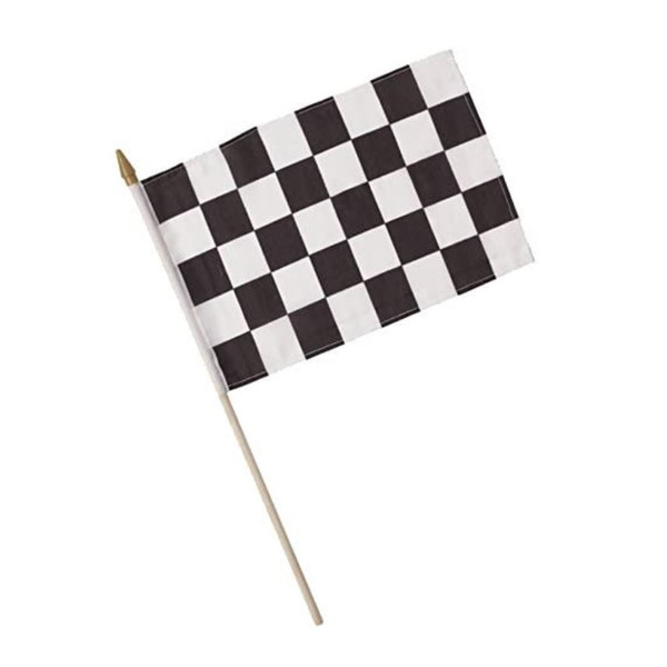 CEG Cloth Flag, Black & White Check (040202)