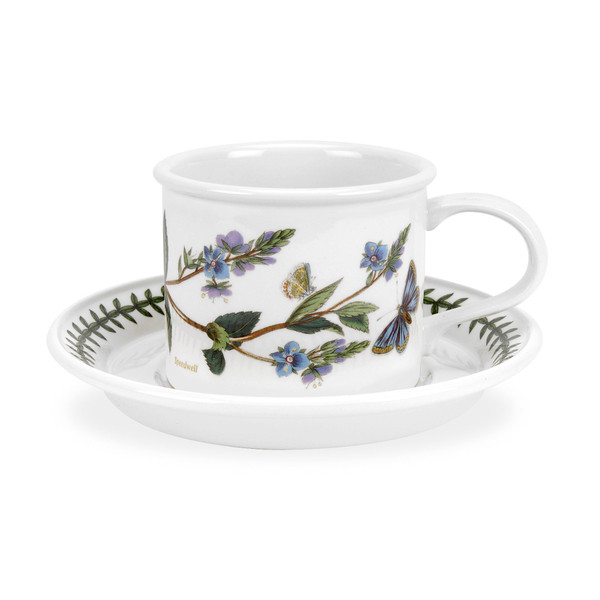 Portmeirion Botanic Garden Drum Teacup & Saucer, Speedwell (60030)