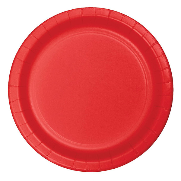 CEG Paper Banquet Plates, Classic Red (501031B)