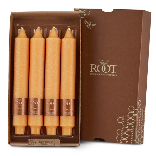 Root Timberline Collenette Candles 9", Mandarin - Box of 4 (51941)