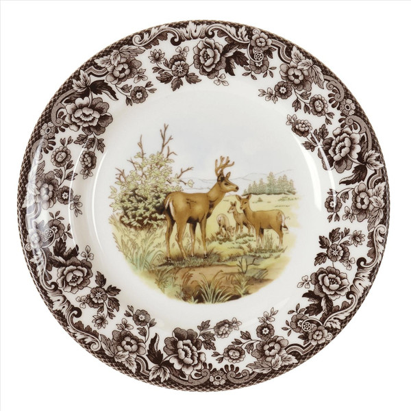 Portmeirion Spode Salad Plate, Woodland Mule Deer