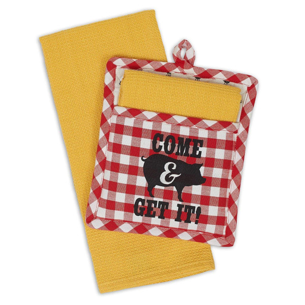 Design Imports Come & Get It Potholder Gift Set