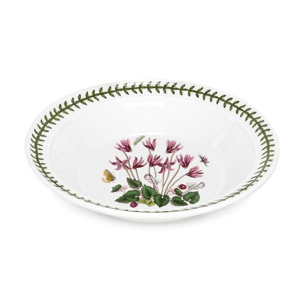 Portmeirion Botanic Garden Rimmed Soup Bowl, Cyclamen (60210CYCLAMEN)