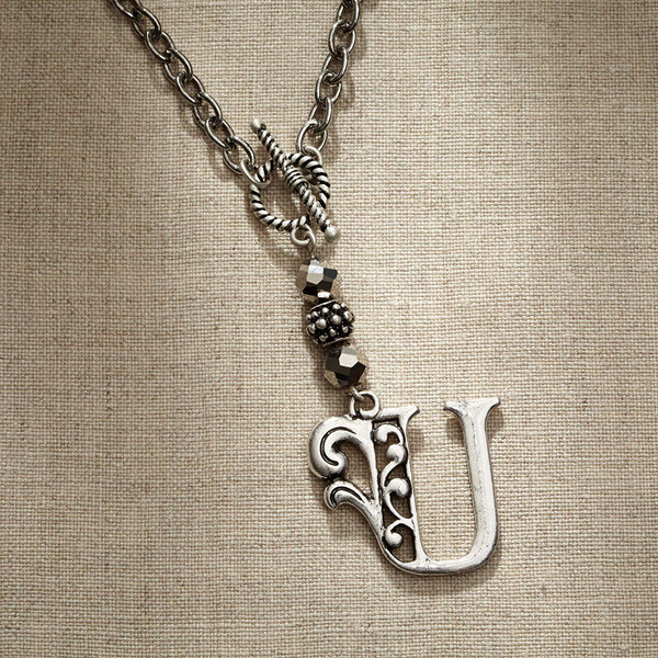 Enesco Jim Shore Monogram Necklace, Letter U (4047979)