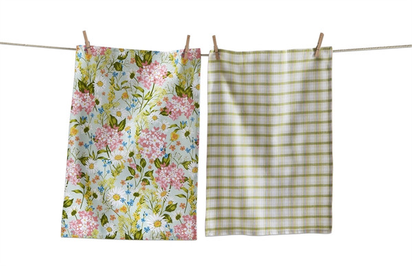 TAG Daisy Floral Dishtowels - Set of 2 (209166)