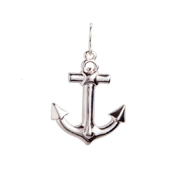 Rain Silver Large Anchor Earrings