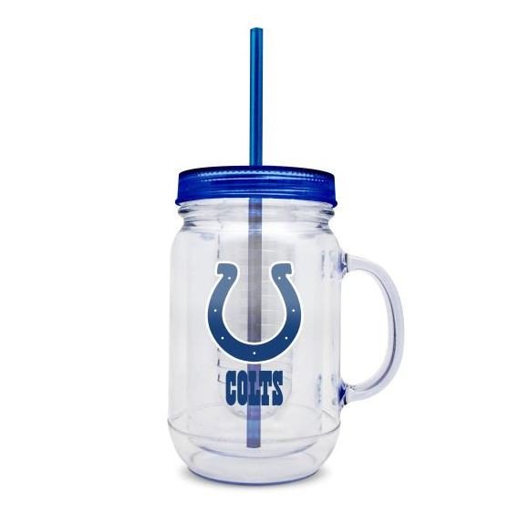 Duck House Sports Indianapolis Colts Plastic Infuser Mason Jar