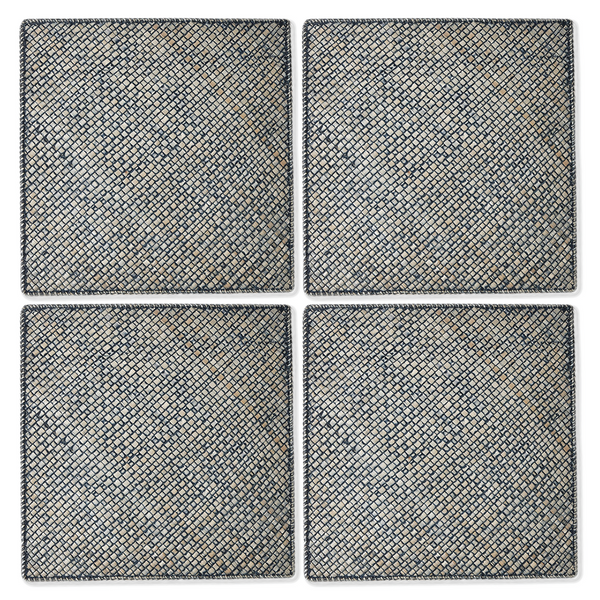TAG Square Pantai Placemat, Blue Denim - Set of 4
