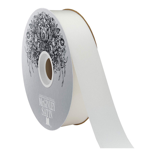 McGinley Acetate Satin Ribbon, Ivory - 100yd x 1.3in (282229-024)