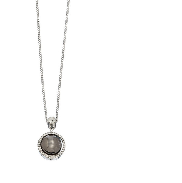Howard's Jewelry Stone Surround Ball Drop Necklace, Black