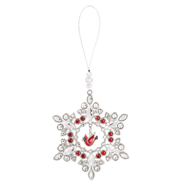 Ganz Crystal Expressions Cardinal Snowflake Ornament