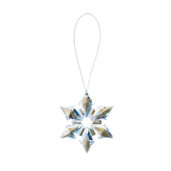 Ganz Mini Glo-Flake Ornament, 6-Point Open (ORN-SNW-1A)