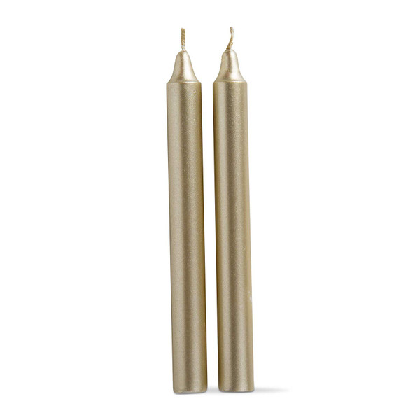 TAG Metallic Taper Candle Pair, Gold (G10159)