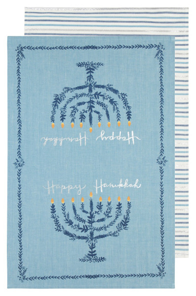 Now Designs Happy Hanukkah Dishtowels, Set of 2