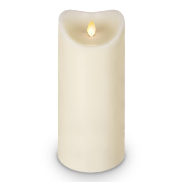 Ganz LED Wax Pillar, Ivory - 3.75 x 9"